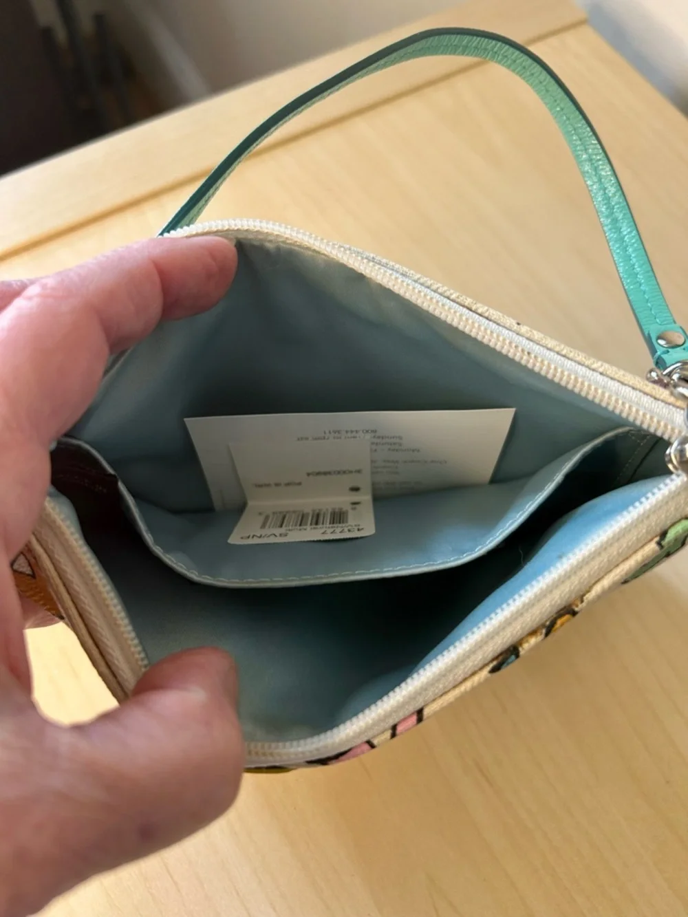 Coach Poppy Large Wristlet Poppy Is Love NWT - Picture 9 of 12